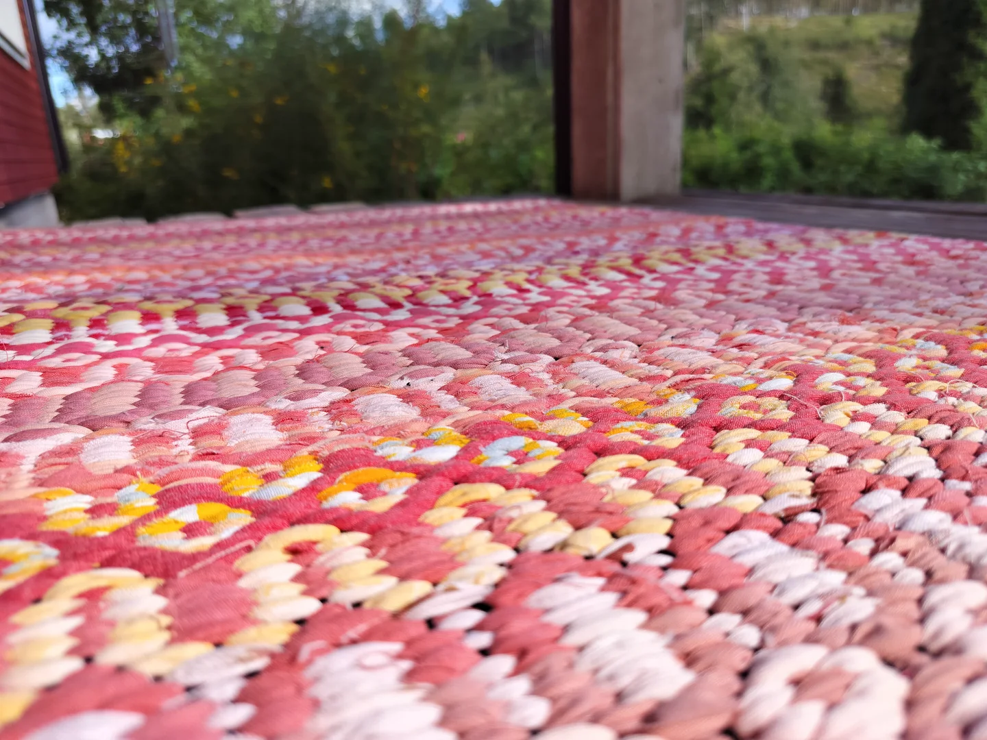 Handwoven textile artwork