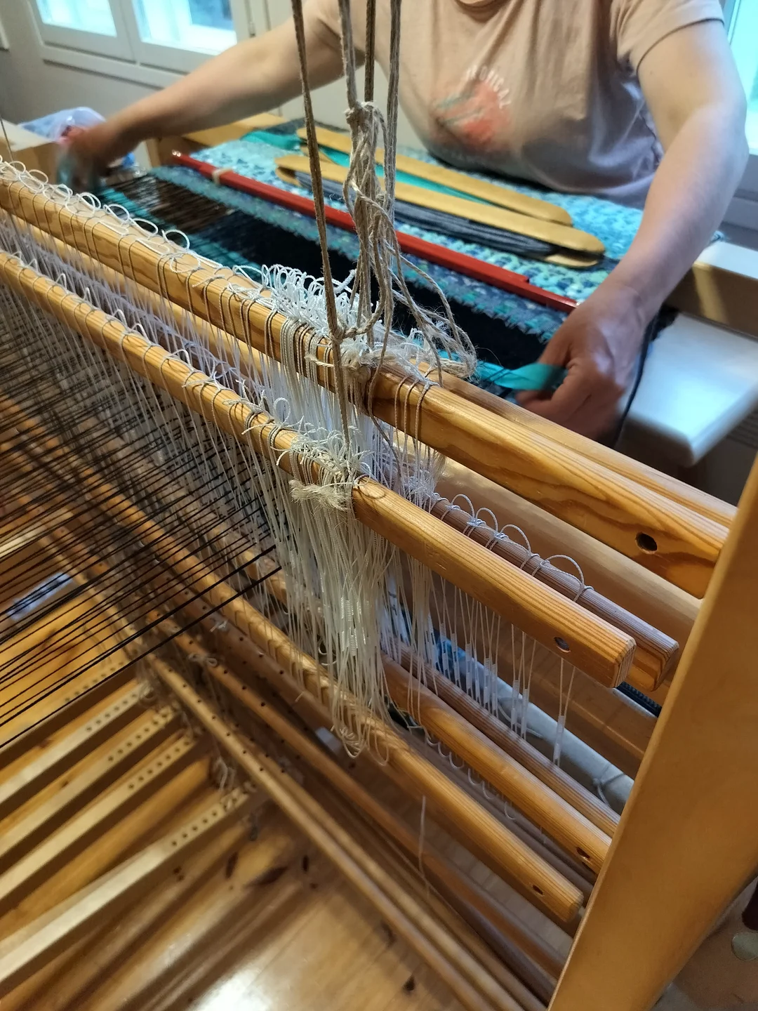 Handwoven textile artwork